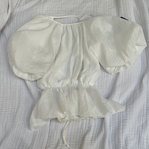 NWT Nasty Gal White Open Back Top